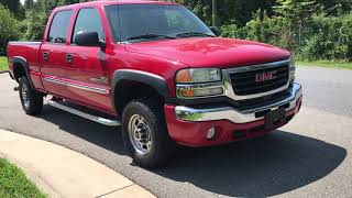 2007 GMC 2500 HD Classic Crew Cab Short Bed 4x4 Duramax Diesel LBZ With Allison Transmission Pickup