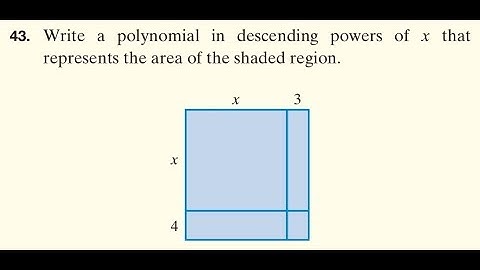 Write a polynomial in descending powers of x that represents