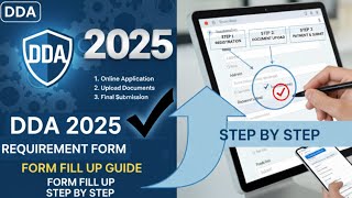 DDA Form Fill Up 2025 – Step by Step Guide | How to Fill DDA Form Online