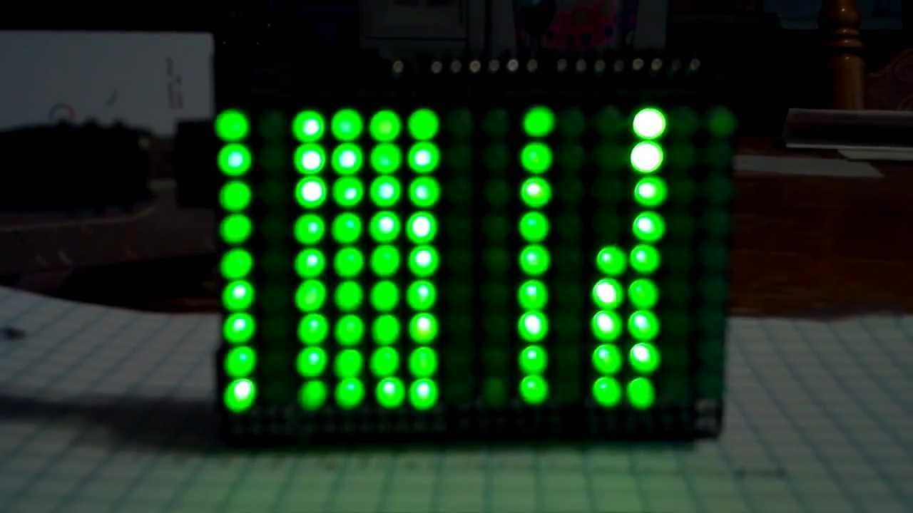 The Matrix falling code Arduino LOL Shield style - YouTube