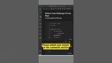 Python Quiz #45 Fix the Bug in Python: A Coding Challenge | Python for Beginners | while loop