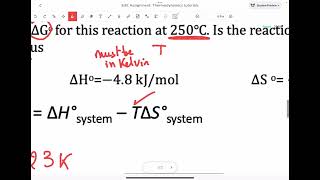 Gibbs free energy spontaneous or not spontaneous @MireilleTannous