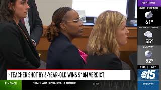 Jury awards $10 million to former teacher shot by 6-year-old student