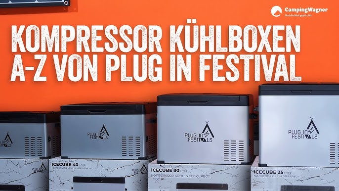 Kompressor Kühlbox im Test + Vergleich mit Absorber Plug in Festivals  Kühlbox IceCube 
