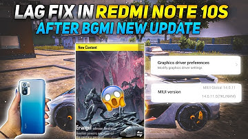 😲How To Fix Lag In Redmi Note 10s bgmi | After Bgmi 3.5 update | Best in game settings Miui 14.0.11