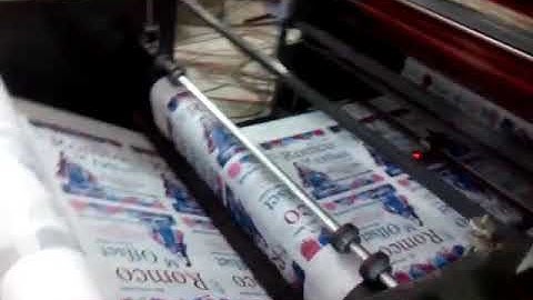 Romco Roll to Roll Non woven and paper printing machine