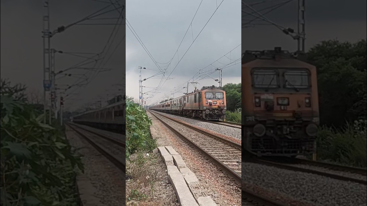 Amrit Bharat livery CNB WAP7 hauling 17058 Lingampalli Mumbai CSMT Devagiri Exp || Indian Railways