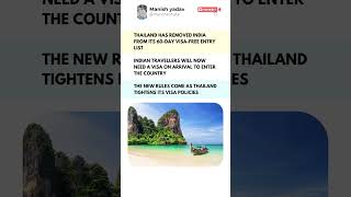 Thailand Visa Rules Change For Indians! 🚨