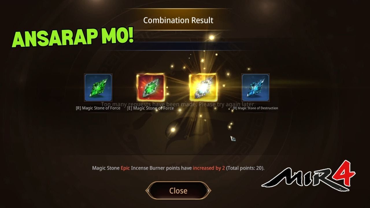 MIR4 - SINUWERTE SA LEGENDARY MAGIC STONE!