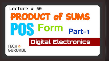 61. Product of Sums (POS Form) Part-1| Digital Electronics | TECH GURUKUL by Dinesh Arya