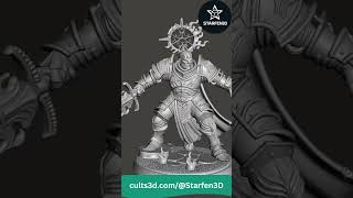 Infernal Oathblade Knight STL 🔥 Flaming Greatsword Fantasy Warrior