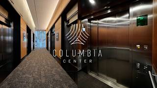 Awesome Large Otis Elevonic 401 Skylobby Express Elevators - Columbia Center - Seattle, Wa