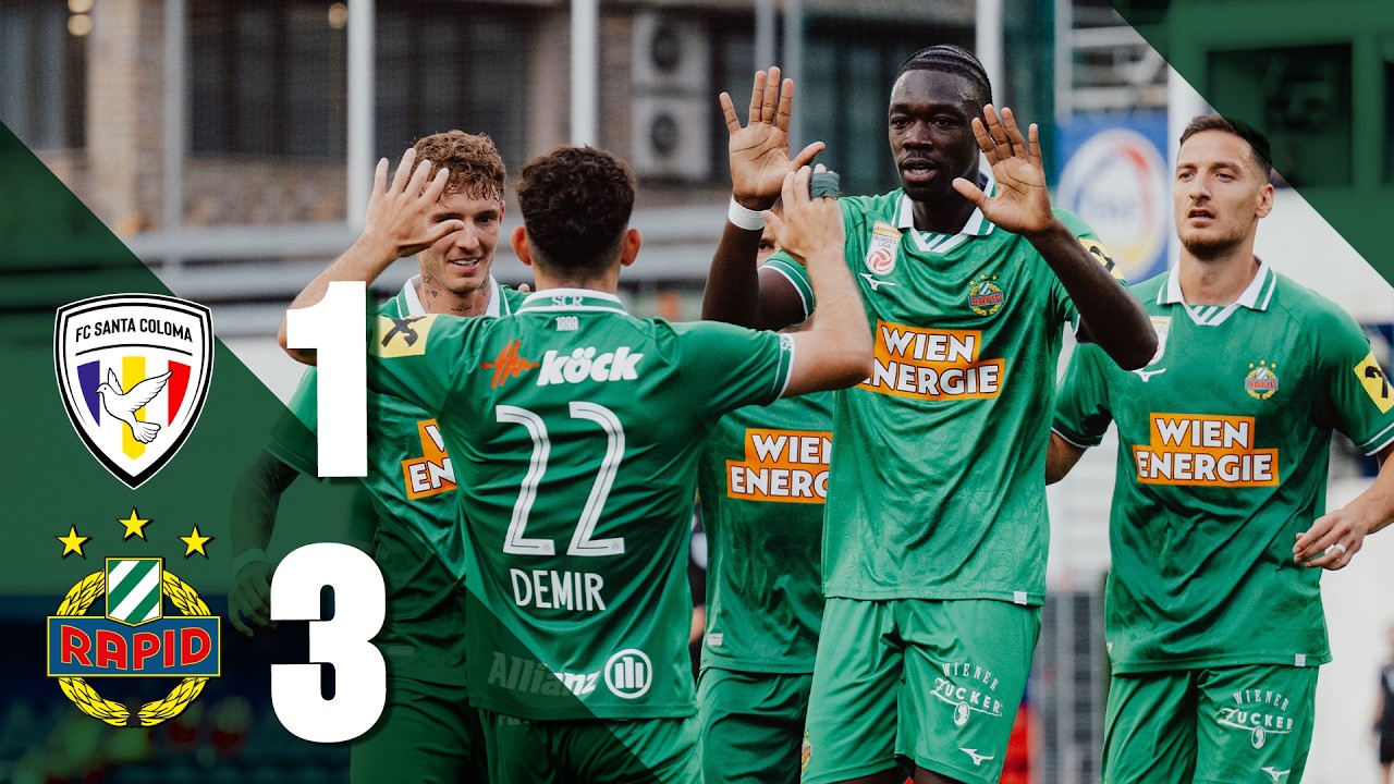 FC Santa Coloma 1–3 SK Rapid Wien full highlights