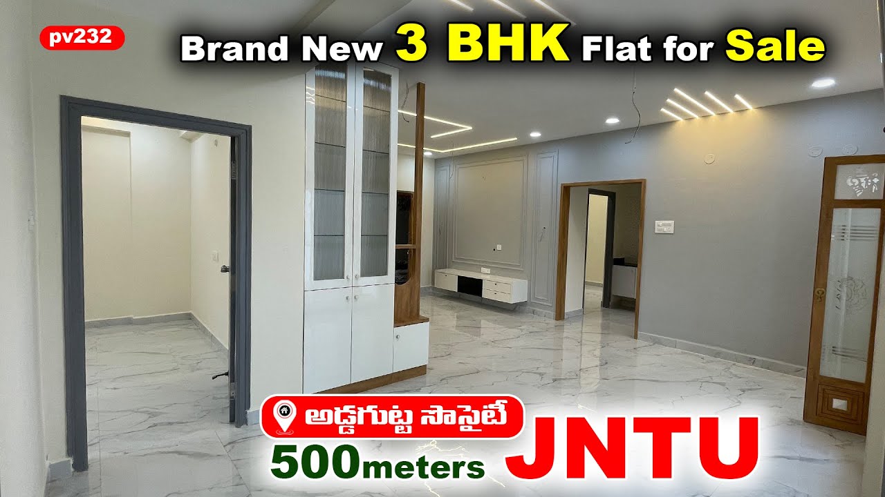 Brand-New 3BHK Flat For Sale in HMT hills Addagutta society Near JNTU