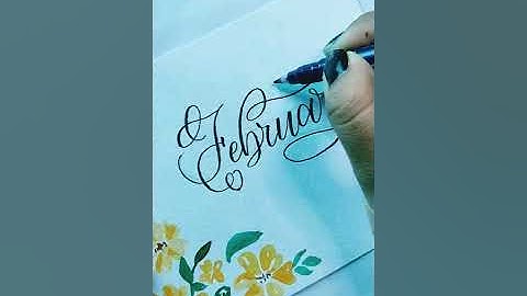 Hello February || in calligraphy #shorts #diywithritz #calligraphy #learncalligraphy #youtube