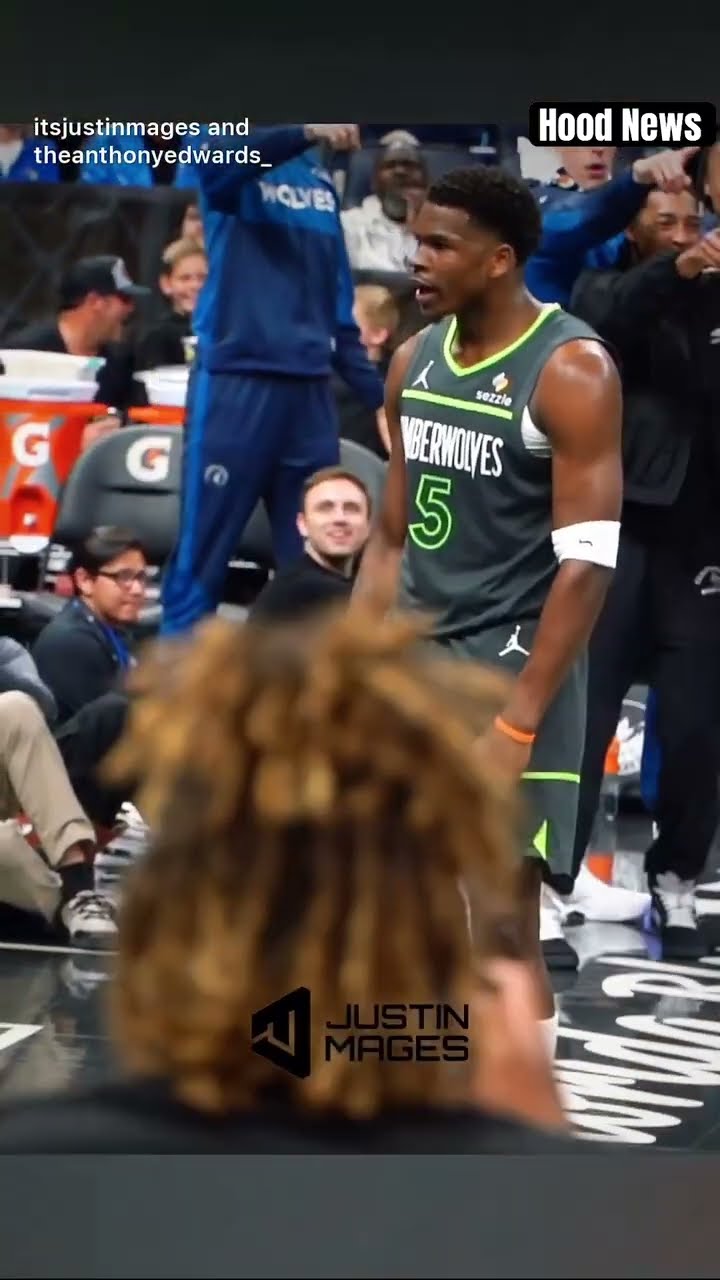 Baseline dunk #hoodnews #anthonyedwards #NBA #timberwolves #basketball #sports #shortvideo #omg #how