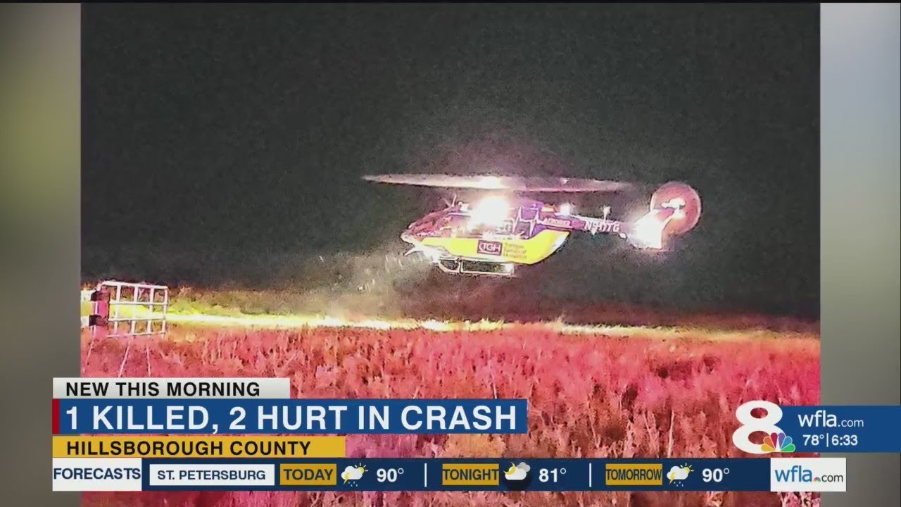 1 dead, 1 airlifted after head-on crash in Hillsborough County - YouTube