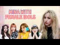 twice mina interaction with female idols