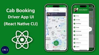 Online Cab Booking Driver App in React Native CLI App UI | Uber Clone React Native CLI | Ola Clone