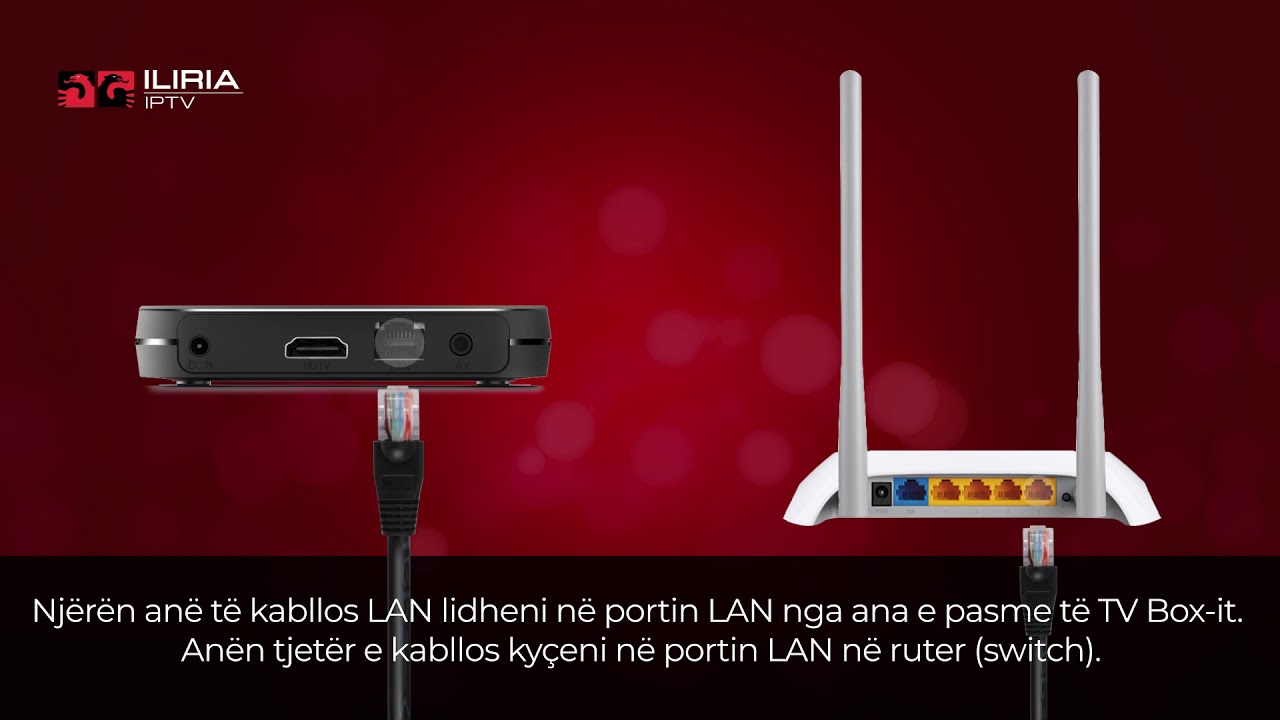 Klip 3. Udhëzimi për lidhjen e TV Box-it në internet me anë të KABLLOS së rrjetit (LAN)