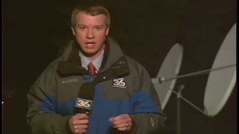 Light Bulb Explodes on Weatherman