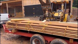 Ep24 picking up lumber from kiln at @BeardedLumber, beautiful 16 inch wide poplar boards
