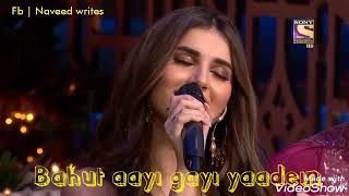 Tumhi Anna Tara Sutaria Singing Kapil Sharma Showbahut Aye Gaye Yadein Marjavaansad 