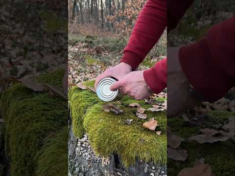 99% of Campers Don’t Know This Can Opening Trick! #survival #camping #lifehacks