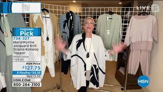 मार्लाविन जैक्वार्ड निट ड्रामा किमोनो टॉपर screenshot 2