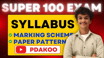Haryana Super 100 Exam Syllabus | Exam pattern | Marking Scheme  @Pdakoo