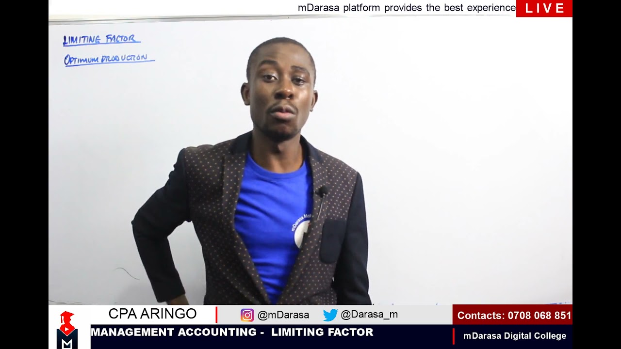 MANAGEMENT ACCOUNTING - LIMITING FACTOR