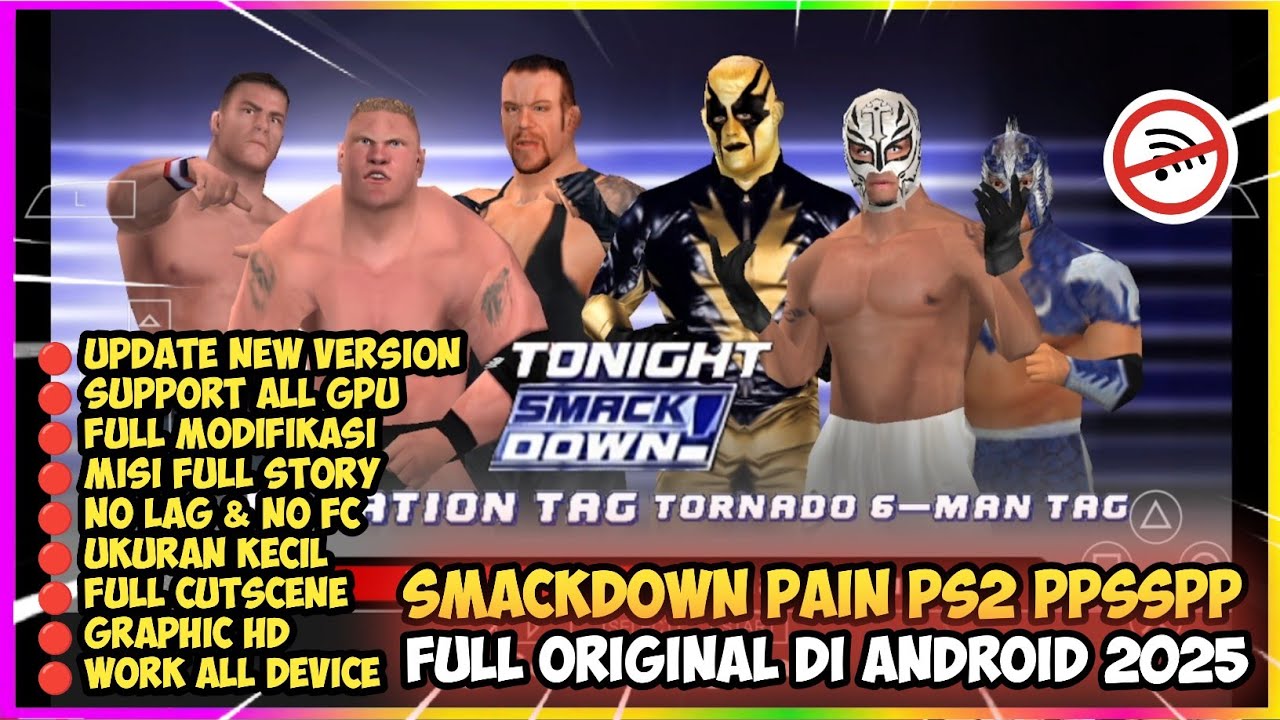 Ringan Banget!! Game Smackdown Pain PS2 PPSSPP Di Android Offline