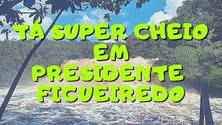 Cheia dos rios também afeta as cachoeiras de Presidente Figueiredo, Veja o nível da água