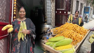 इस बिलकुल अलग तरह से बनायेगे भुट्टा तो खाते रह जायेगे Sweet Corn दिल्ली की मशहूर चल्ली Challi-Bhuta