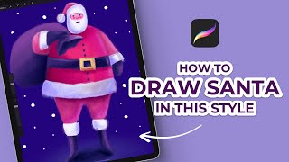 How To Draw Santa In Procreate (#Shorts) screenshot 5