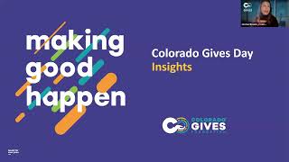 Nonprofit Webinar Beyond Colorado Gives Day