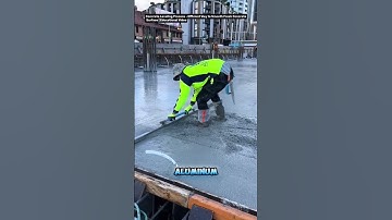 Beton egaliseren - Efficiënte manier om een ​​vers betonoppervlak glad te maken | Educatieve video.
