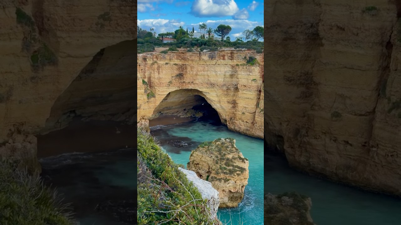 Hidden Coastal Cave to Open Ocean | Cliffside View