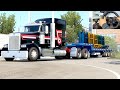 ATS - Kenworth W900 100th Anniversary Transporting Glass Racks from Seattle