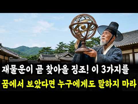 재물운이 곧 찾아올 징조! 이 3가지를 꿈에서 보았다면 누구에게도 말하지 마라