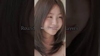 🌷Round - face framing layers ✨  #style #haircut #cute #shorts