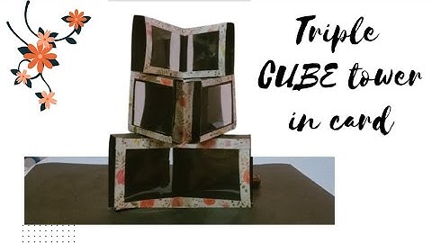 Triple Cube tower in card #scrapbook #artandcraft #arihcreation #viral #popup #triplecubetower #art