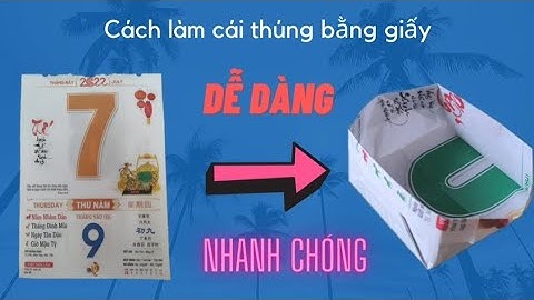 Hướng dẫn làm cái thúng bằng giấy