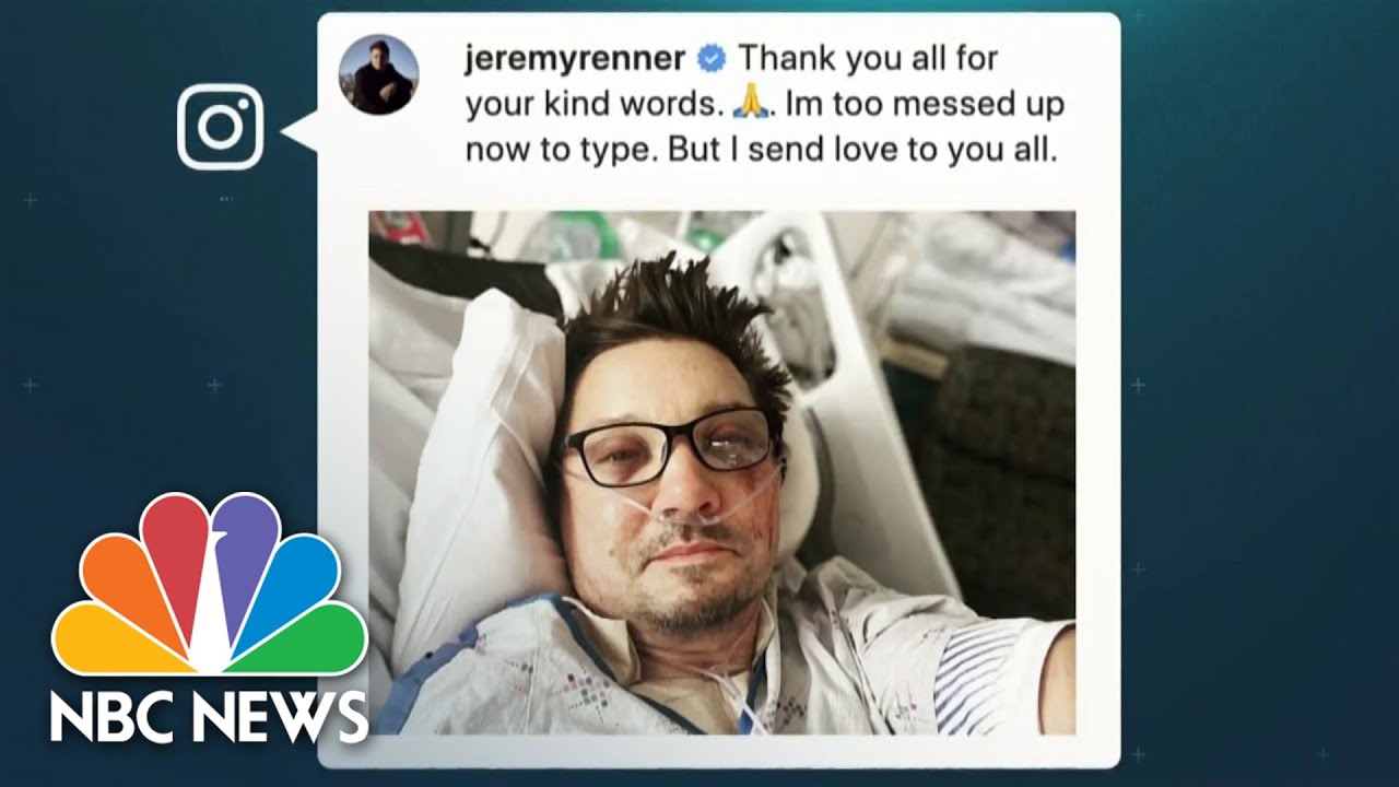 Jeremy Renner shares Instagram photo from hospital bed