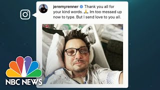 Jeremy Renner shares Instagram photo from hospital bed