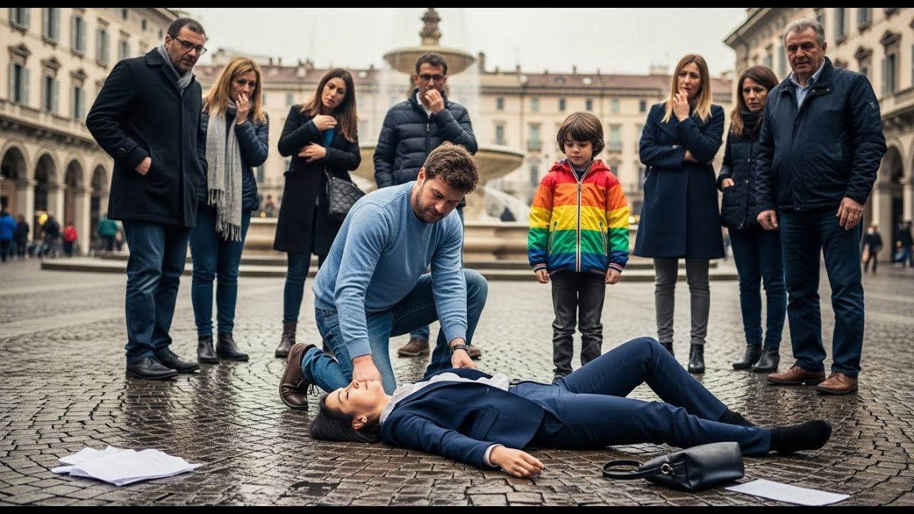 Papà single salva una sconosciuta da un infarto — ignaro che fosse una CEO che cambiò la sua vita