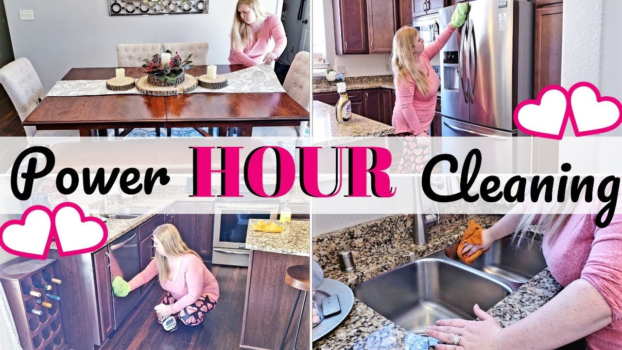 POWER HOUR CLEANING 2019 ~ CLEANING MOTIVATION ~ VALENTINE'S DAY CLEAN WITH ME