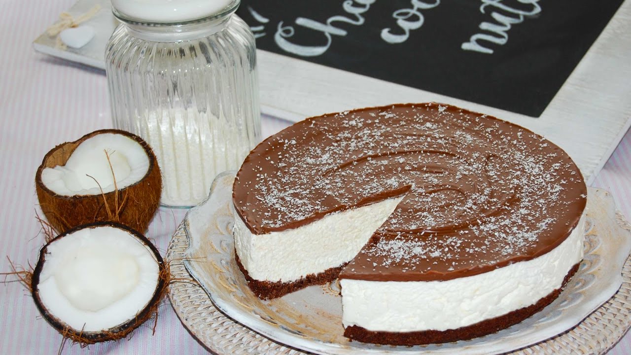 Cheesecake Al Cocco E Nutella Coconut Nutella Cheesecake Youtube