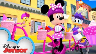 On a Bicycle Built for Three | Minnie's Bow-Toons  🎀 | @disneyjunior