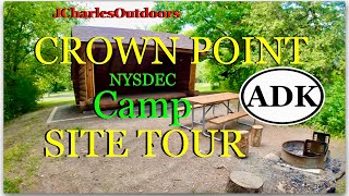 Crown Point NYSDEC Campground "site tour" Champlain Memorial and Lighthouse (National Historic site)